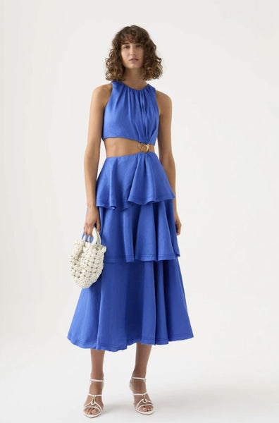 aje drop waist dress Colette Maxi Dress | Black