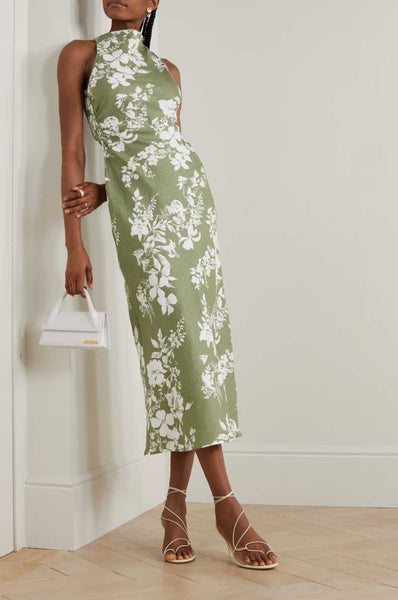 Rent The Casette Floral Linen Maxi Dress By Reformation