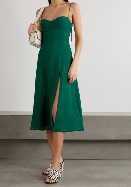 NEW AUTH Reformation Juliette Dress Emerald