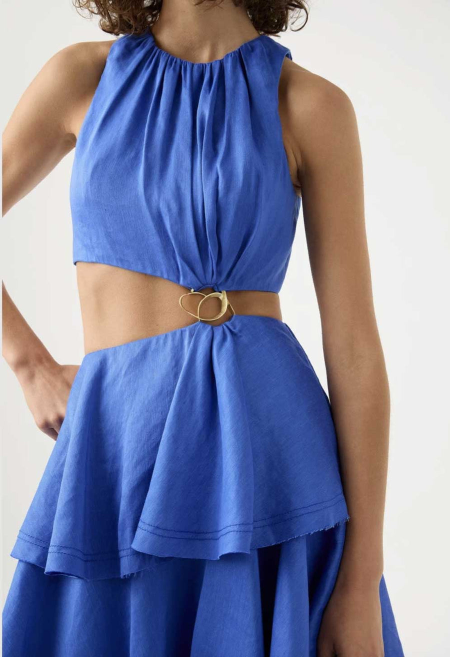 Rent Aje Wave Cutout Ring Midi Dress | Rites Rental & Resale Rent Aje Wave Cutout Ring Midi Dress | Rites Rental & Resale
