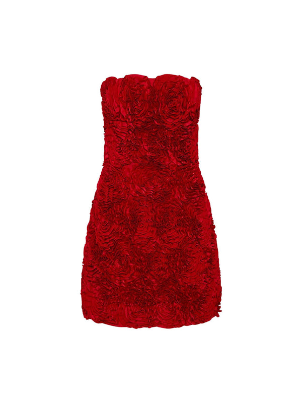 Rent the Aje Gazar Rosette Mini Dress in red at Rites