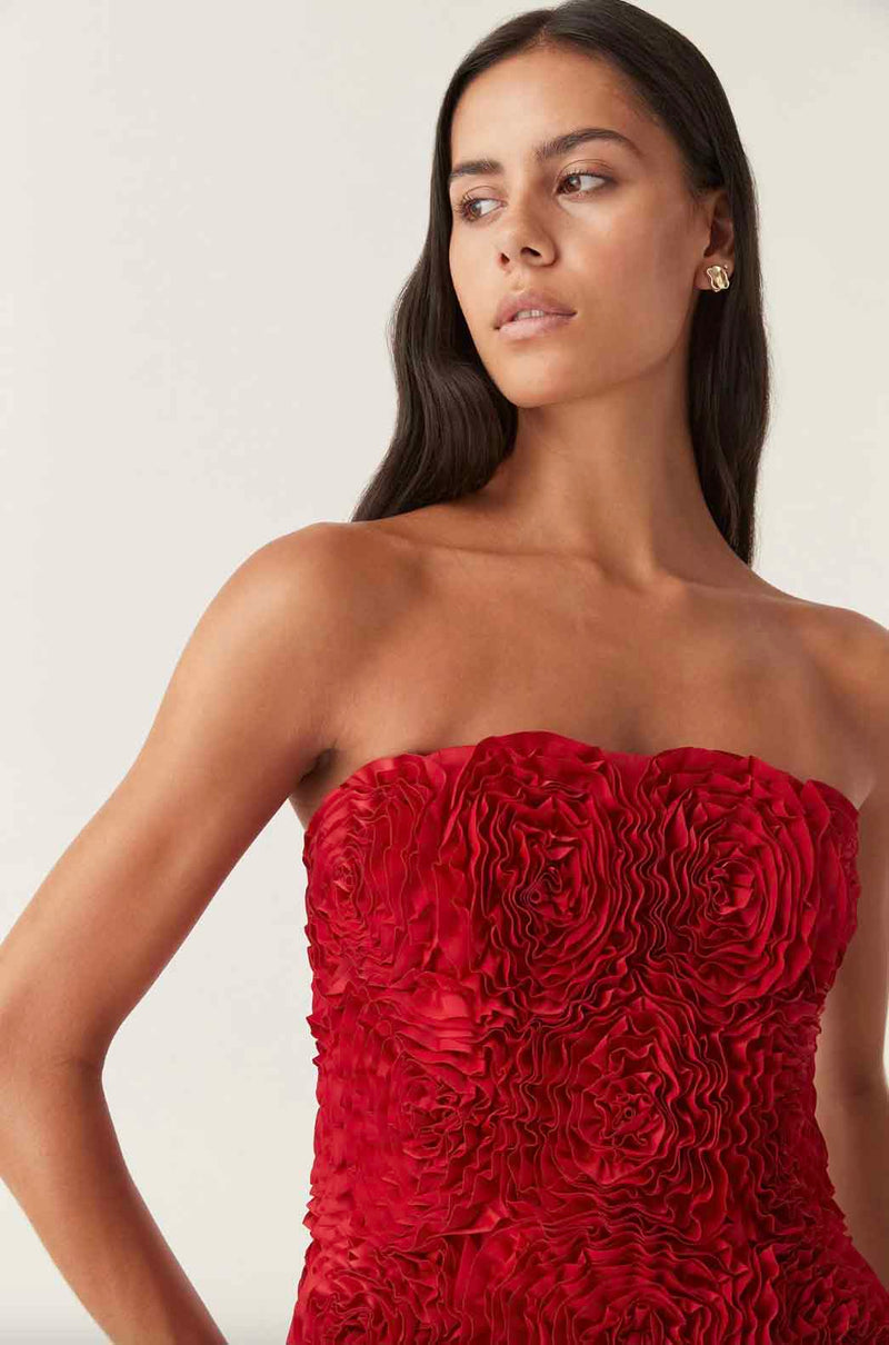 Rent the Aje Gazar Rosette Red Mini Dress at Rites