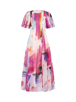 nova pleated midi dress aje Nova Pleated Midi Dress-LILAC / 6