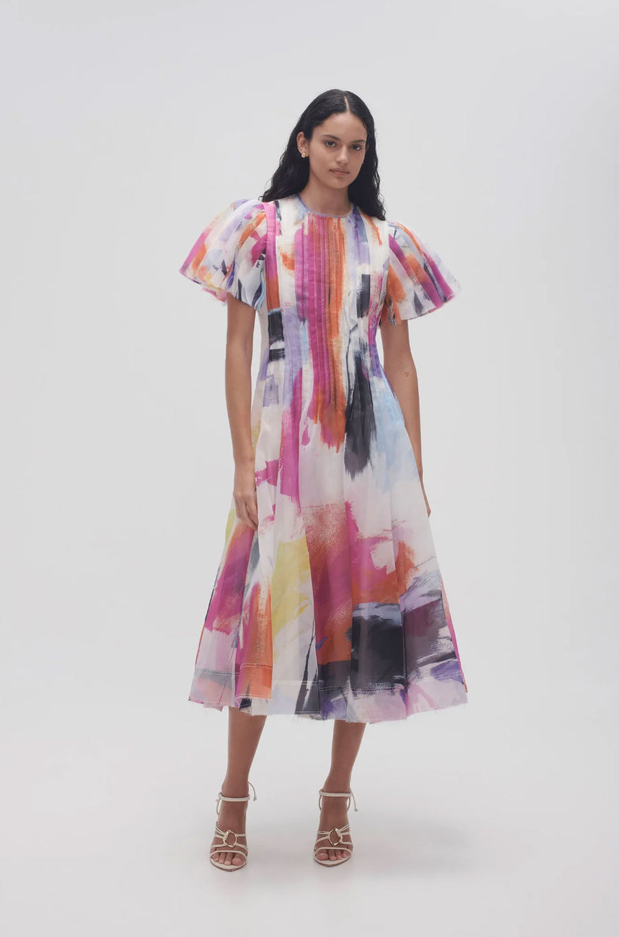 aje nova pleated midi dress Rent The By Crepe A-line Evening Gown purple prom dress Size:2XT