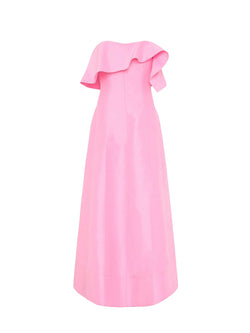 Rent the Aje Shallows Strapless Pink Linen-Blend Gown at Rites