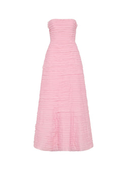 Rent Aje Soundscape Strapless Layered Chiffon Gown | Rites Rental & Resale Rent Aje Soundscape Strapless Layered Chiffon Gown | Rites Rental & Resale