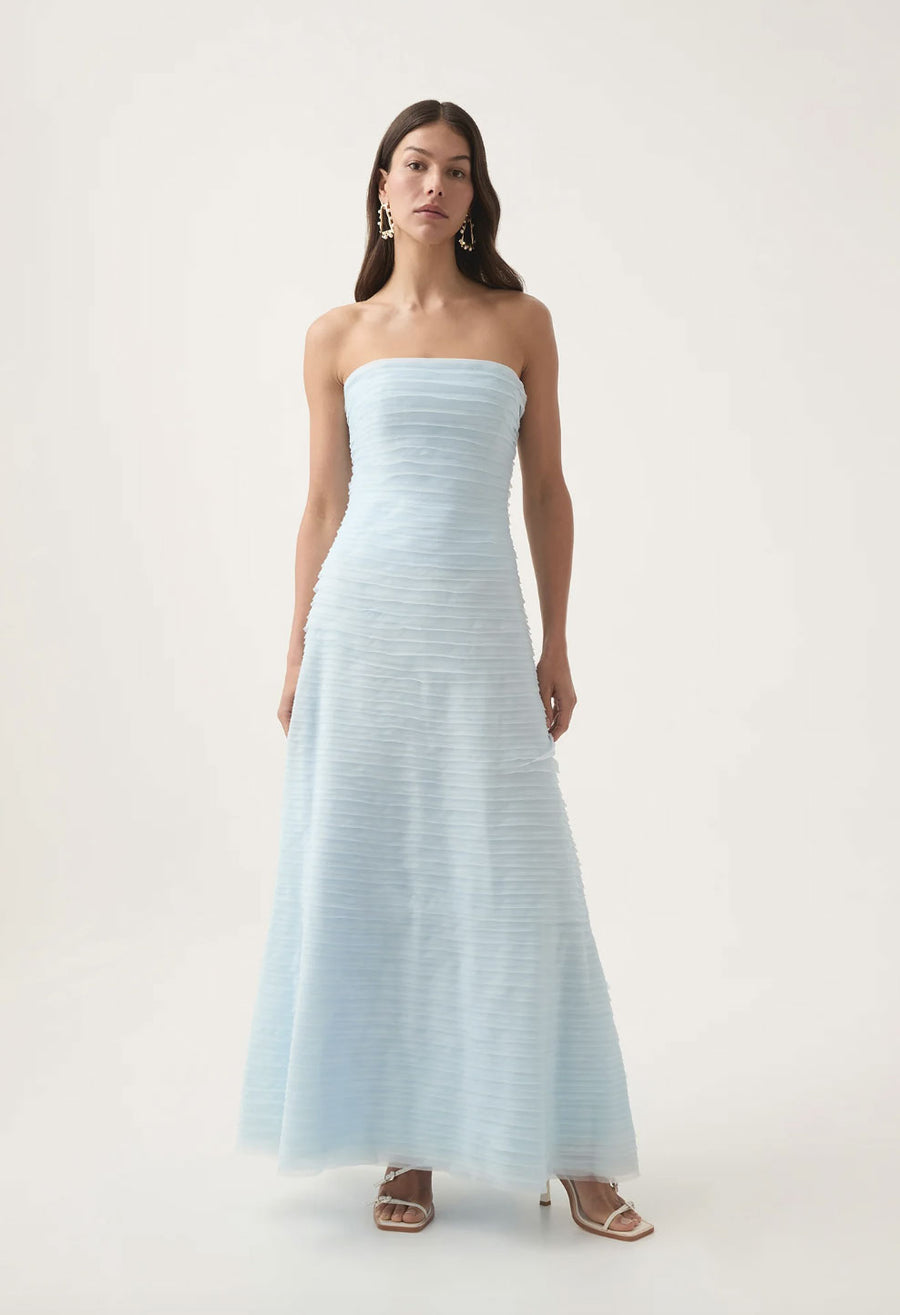 aje blue strapless dress Rent Soundscape Layered Chiffon Gown modern bridal gown Cut to a feminine Color:Undyed Halloween Costume Women, Black