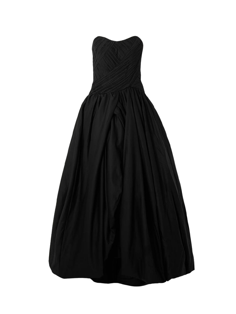 Rent the Aje Spatial Asymmetric Strapless Maxi Dress in black at Rites