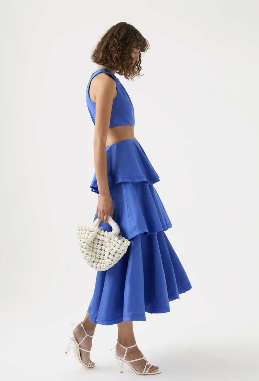 aje frequency cut out midi dress Aje