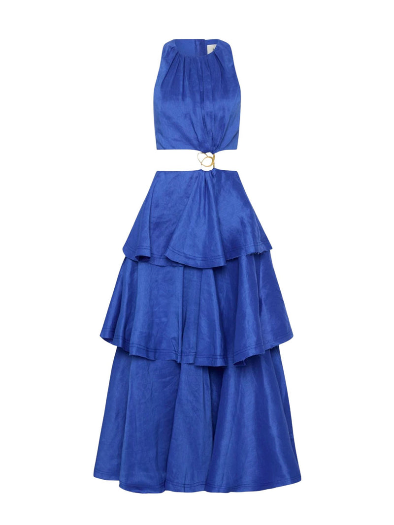 Rent Aje Wave Cutout Ring Midi Dress | Rites Rental & Resale Rent Aje Wave Cutout Ring Midi Dress | Rites Rental & Resale