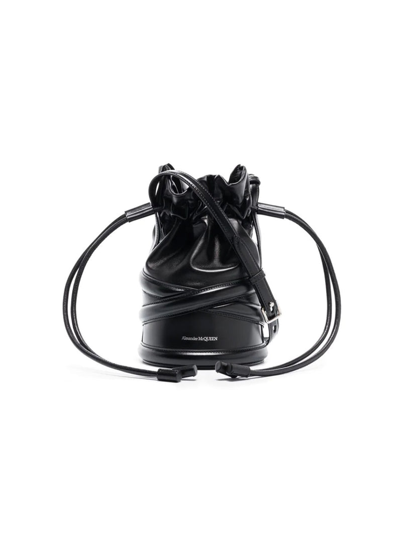 Soft Curve Bag in black leather by Alexander McQueen