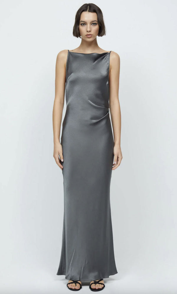 Rent the Bec & Bridge Gunmetal Celestial Cowl Neck Maxi Dress at Rites