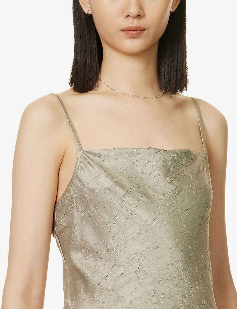 Rent Bec & Bridge Sage Lani Crinkle Satin Maxi Dress | Rites London Rent Bec & Bridge Sage Lani Crinkle Satin Maxi Dress | Rites London