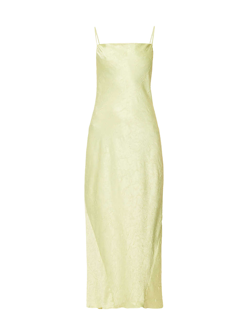 co crinkled satin maxi dress Shona Joy Crinkled Satin Maxi Dress - Beige