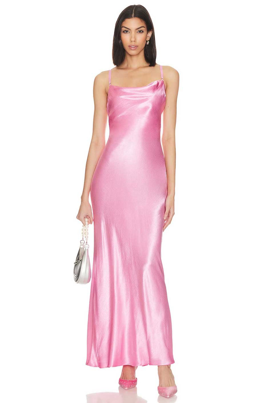 sachin and babi light blue dress Pink Satin Dresses main image 0