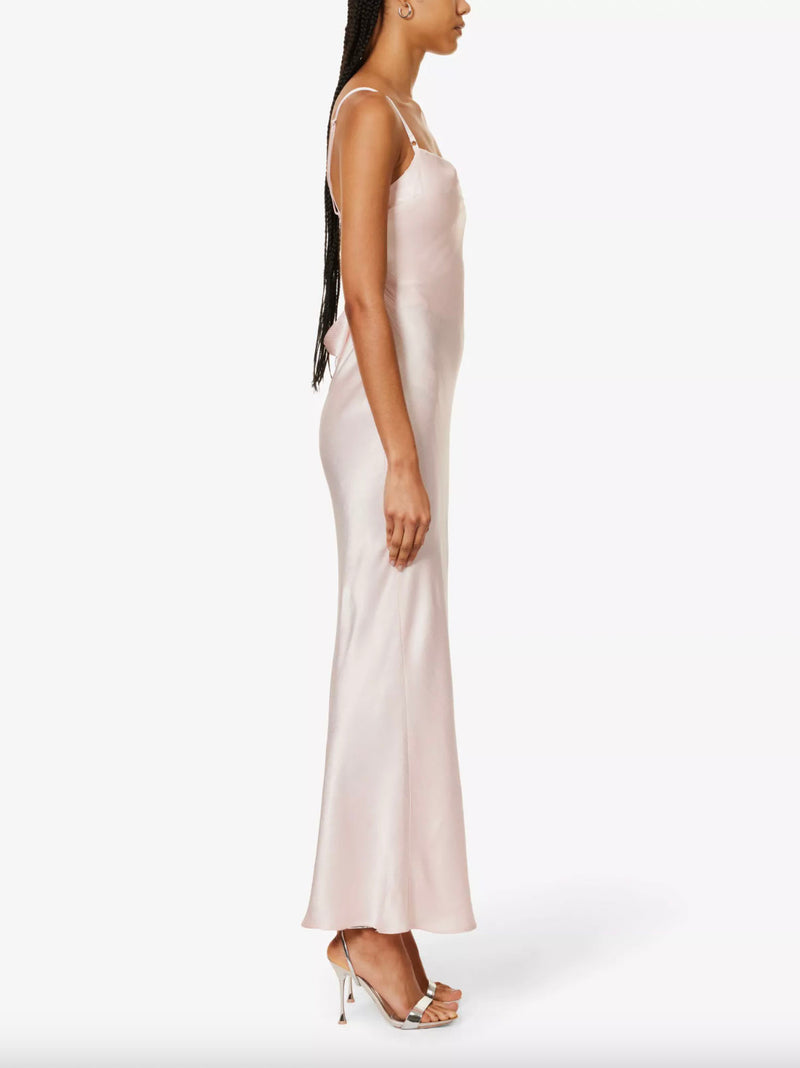 Rent the Bec & Bridge blush pink Malia Satin Dress at Rites