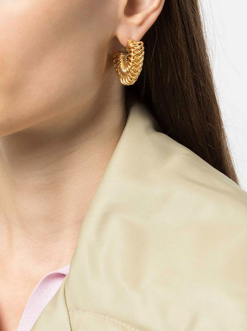 Bottega Veneta gold-plated Disc Hoop Earrings