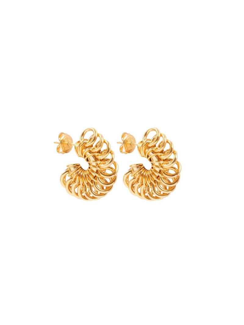 Bottega Veneta gold-plated Disc Hoop Earrings