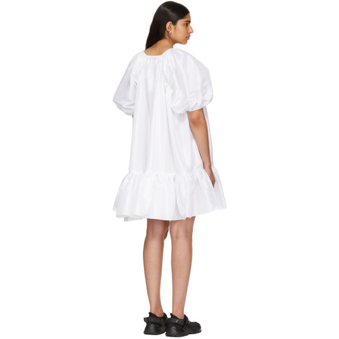 Rent the Chrystal Mini Dress in white satin by Cecilie Bahnsen at Rites