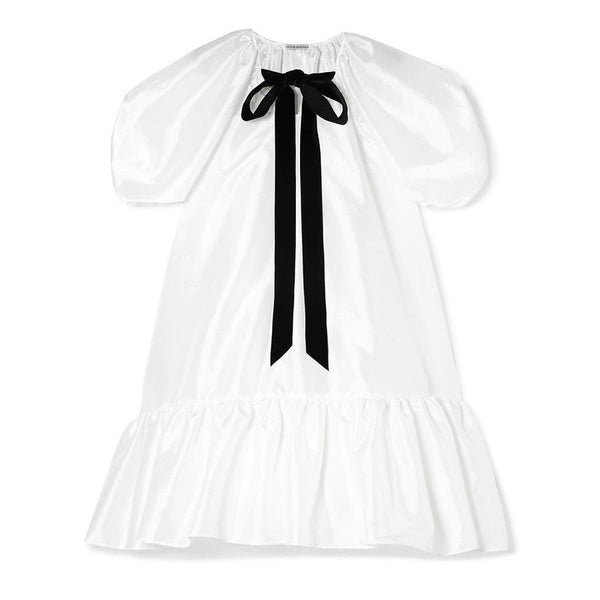 cecilie bahnsen mini dress Rent Cecilie Bahnsen Chrystal White Satin Mini Dress
