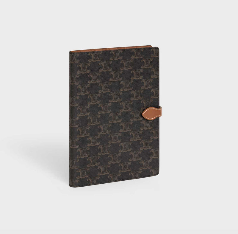 Shop the Triomphe Celine Notebook Cover in Canvas and Calfskin at Rites London