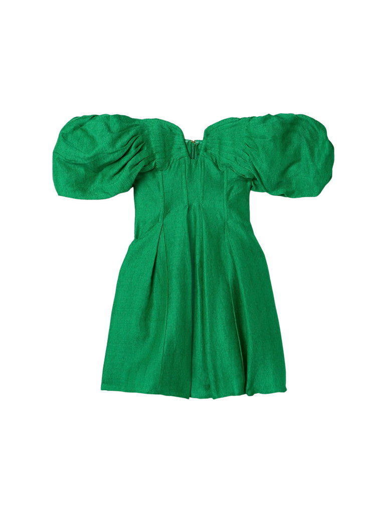 Rent Cult Gaia Green Lissett Off Shoulder Mini Dress