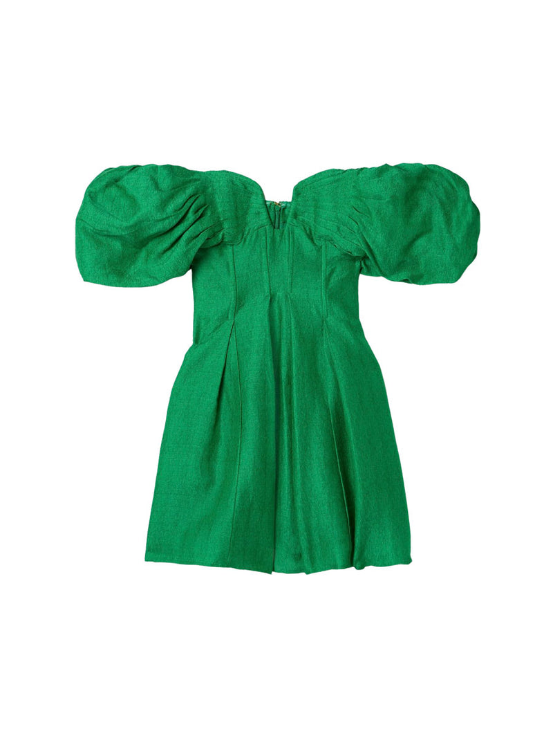 Rent Cult Gaia Green Lissett Off Shoulder Mini Dress | Rites Rental & Resale Rent Cult Gaia Green Lissett Off Shoulder Mini Dress | Rites Rental & Resale