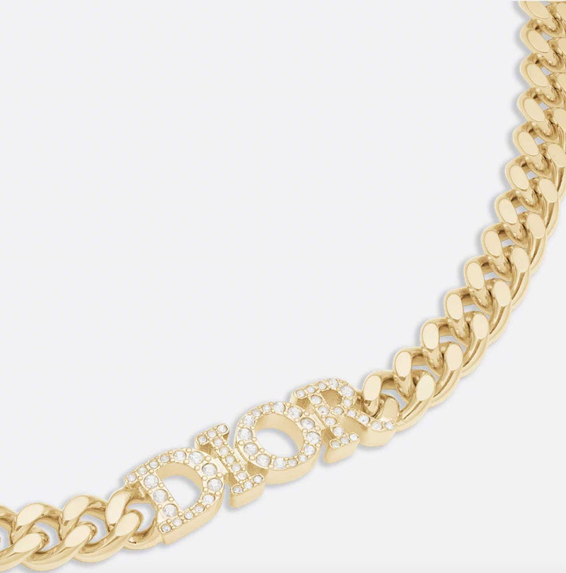 Shop the Dior Dio(r)evolution Gold-Finish Crystal Choker at Rites London