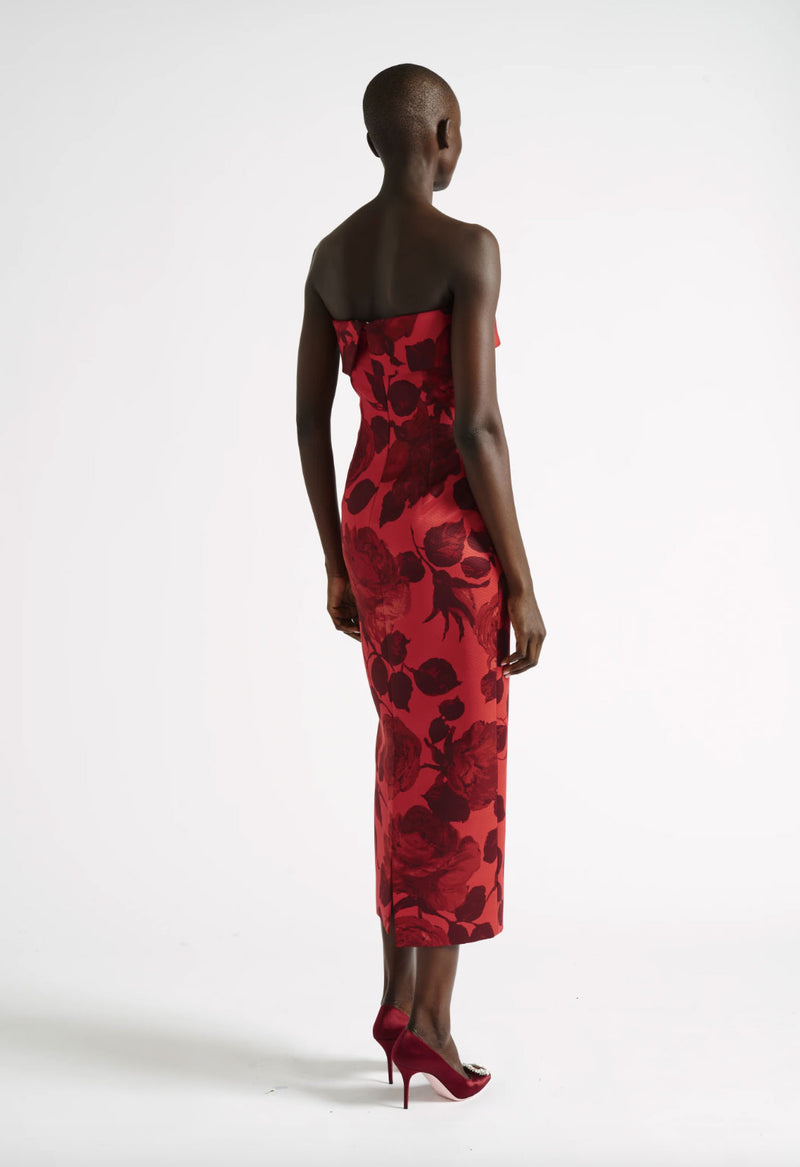 Rent the Emilia Wickstead Keeley Floral Red Dress at Rites