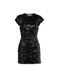 Rent Ganni Black Velvet Sequin Mini Dress | Rites Rental & Resale Rent Ganni Black Velvet Sequin Mini Dress | Rites Rental & Resale
