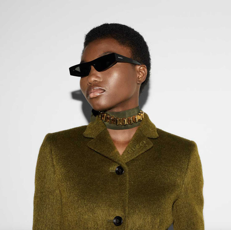 Shop the Cat Eye Frame Sunglasses in black by Gucci at Rites London