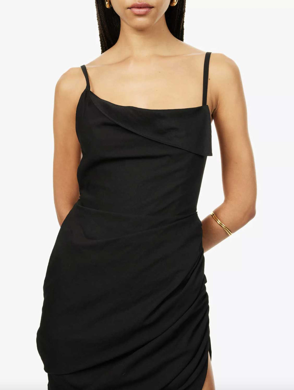 jacquemus la robe saudade mini dress Shop Jacquemus La Robe Saudade Draped Woven Mini Dress