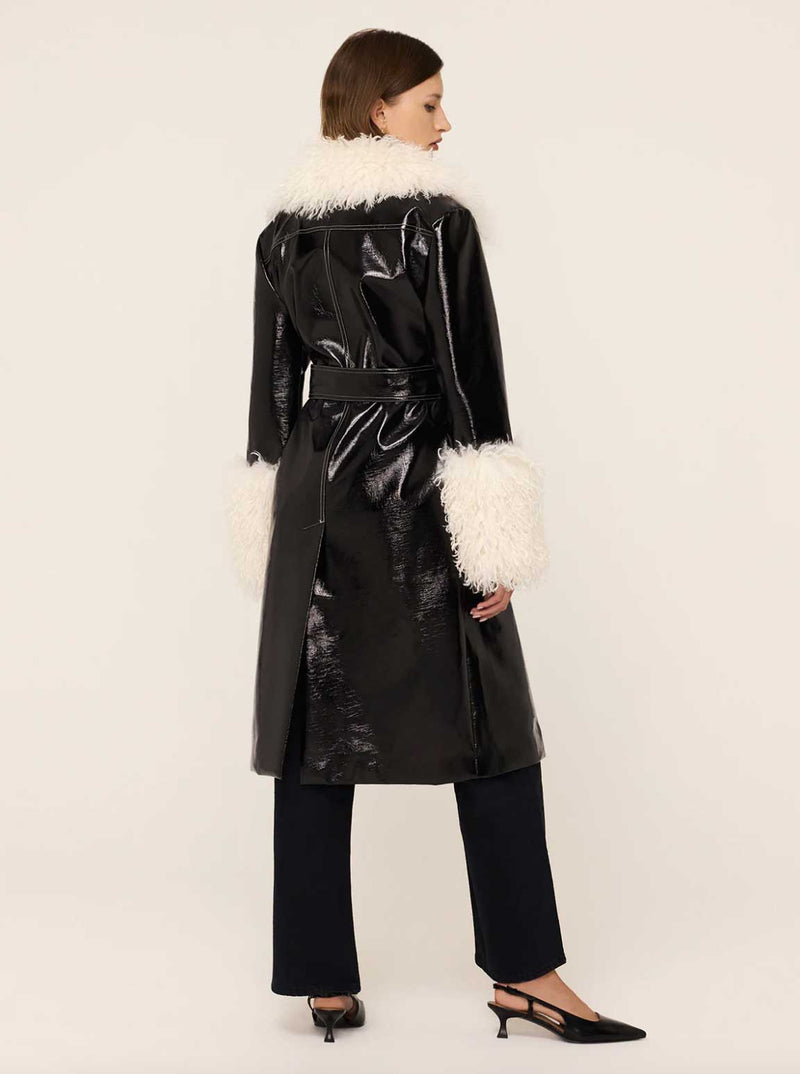 Rent the Simone Faux Shearling Trimmed Coat by Kitri at Rites