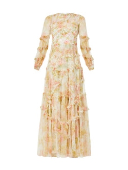 Rent the Needle & Thread Harlequin Floral Ruffle Maxi Dress at Rites
