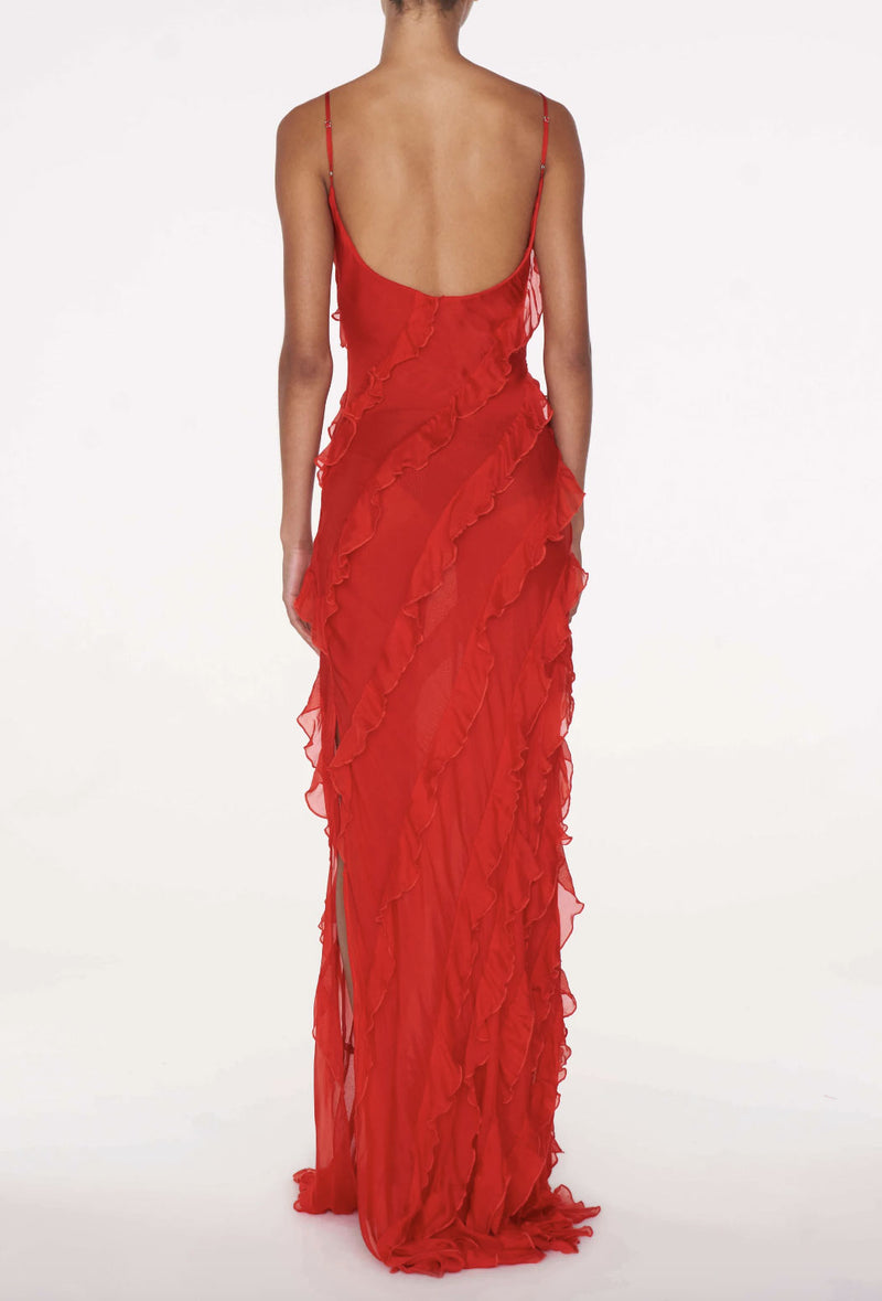 Rent the Cecelia Maxi Dress in red  by Rat & Boa at Rites