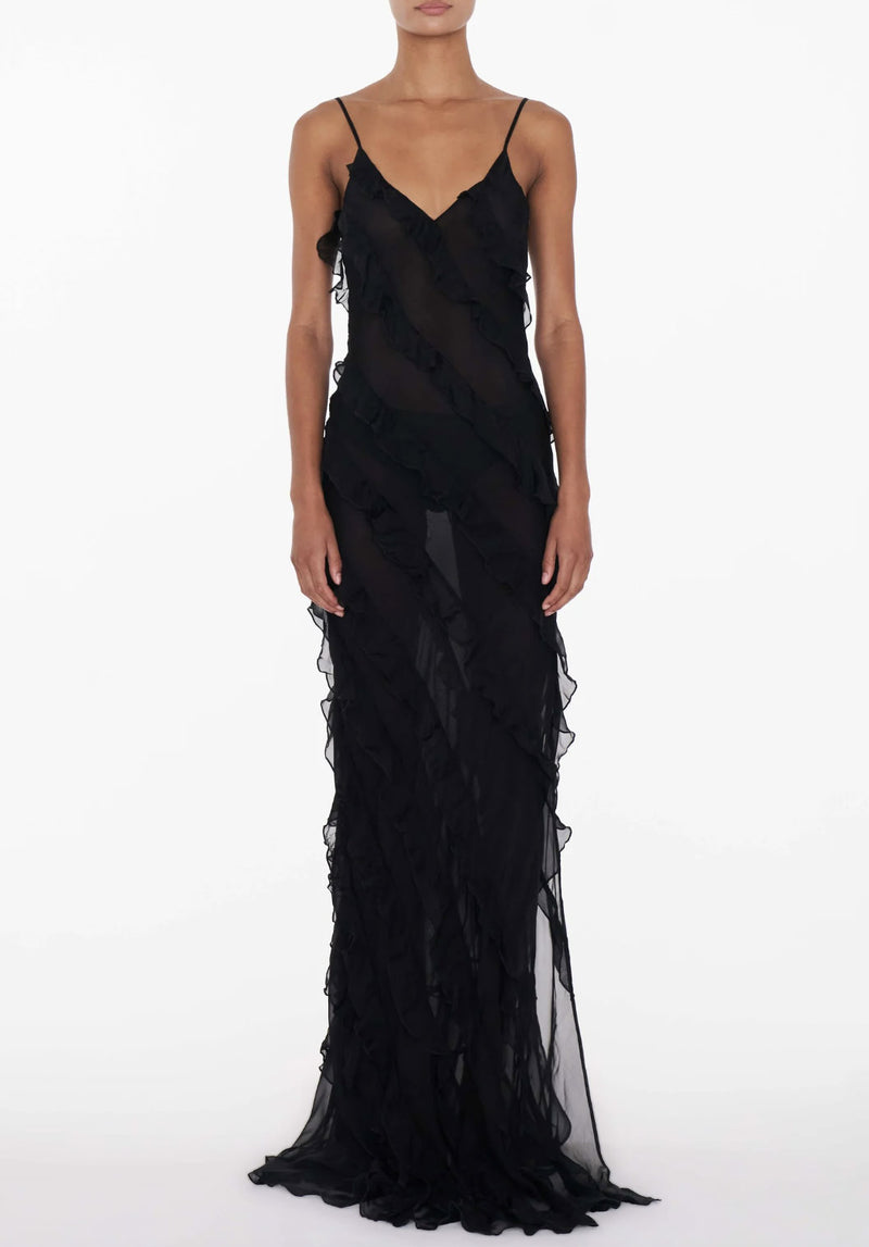 Rent the Selena Maxi Dress in black by Rat & Boat at Rites