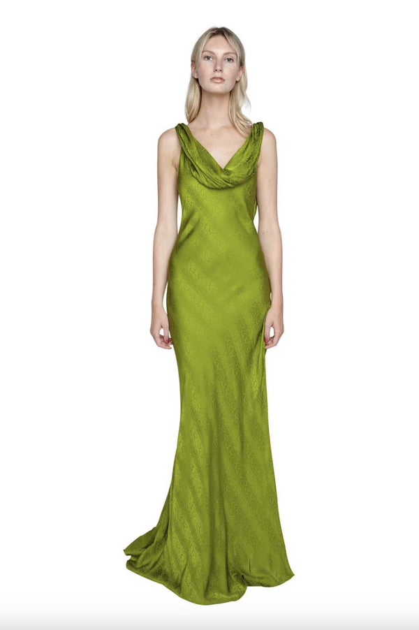 Rent the Rat & Boa Navarra Dress in green silk at Rites