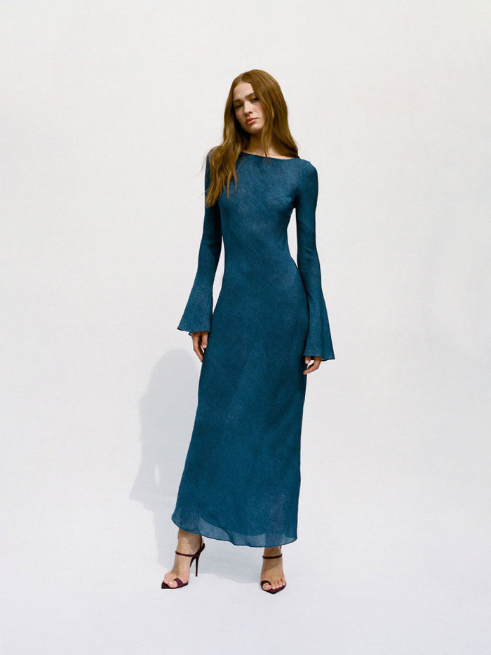 Rent Realisation Par Gia Denim Print Maxi Dress | Rites London Rent Realisation Par Gia Denim Print Maxi Dress | Rites London