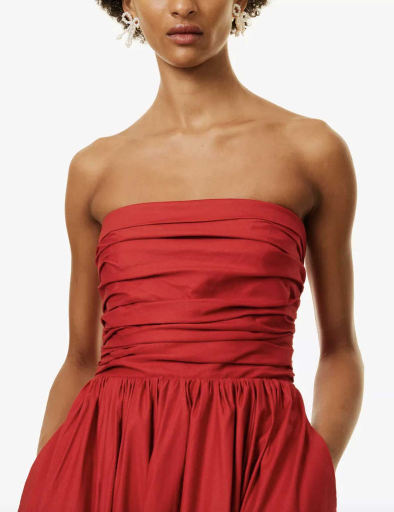 Rent the Red Cotton Kastoria Maxi Dress by Reformation at Rites