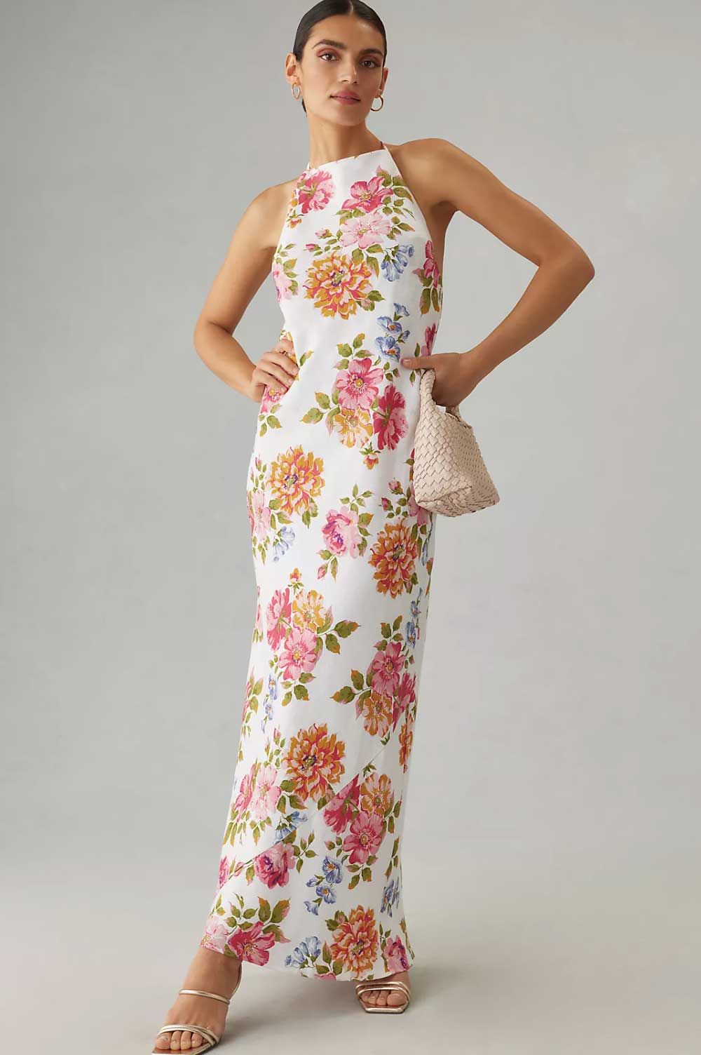 Rent The Selia Floral Linen Dress By Reformation