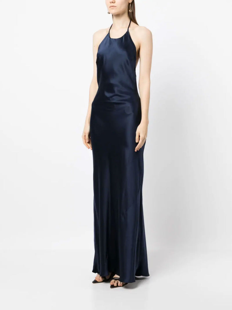 Rent the Reformation Jeany Dress in navy silk at Rites