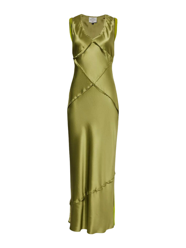 Rent the Talor Dress in leaf green silk by Reformation at Rites