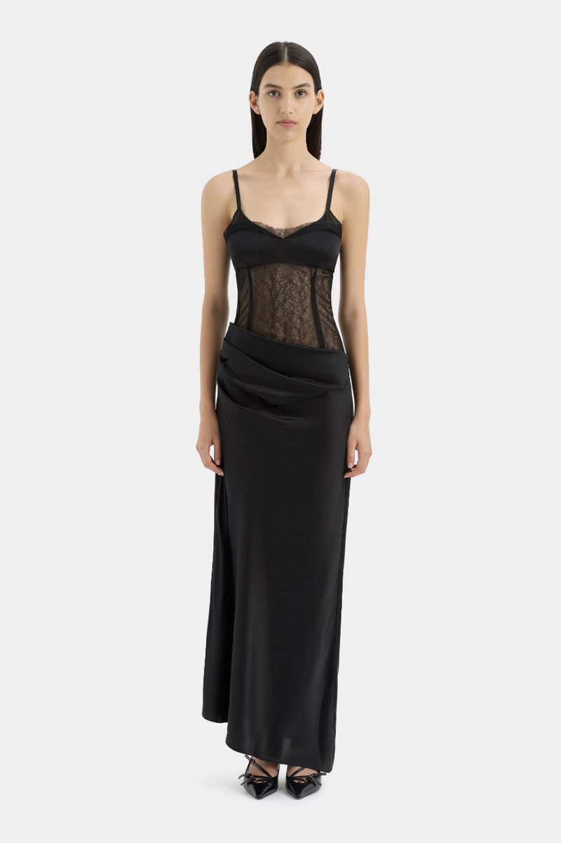 sir black silk dress SIR. Aries Cut Out Gown Black Silk 0/XS by SIR THE LABEL