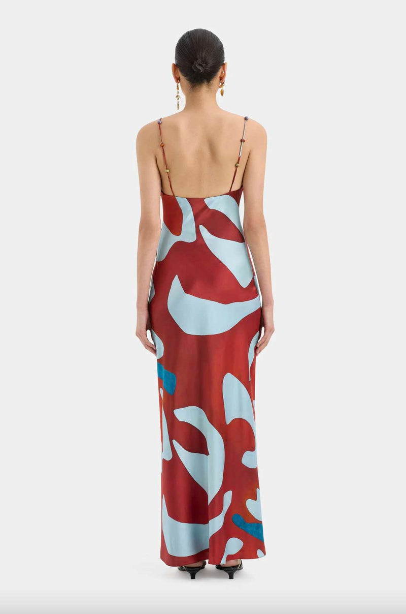 Rent the Frankie Slip Dress in printed silk by SIR the label at Rites