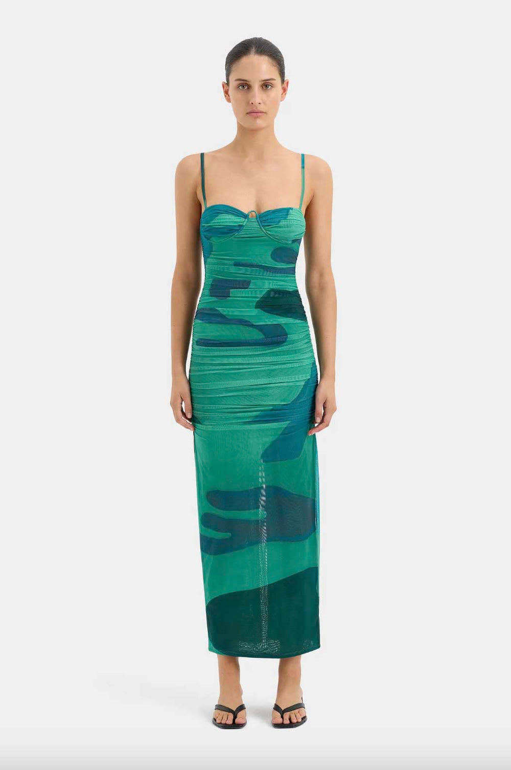 frankie silk dress verdigris Reformation Frankie Silk Dress by Reformation