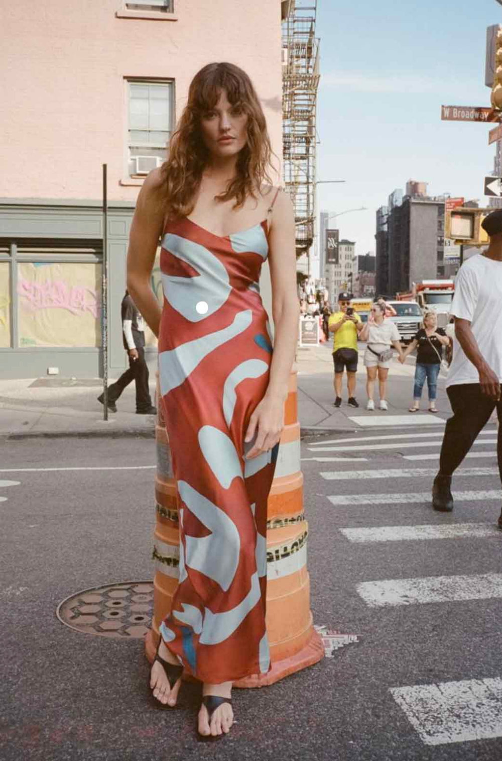 Rent Sir the Label Frankie Printed Silk Slip Dress