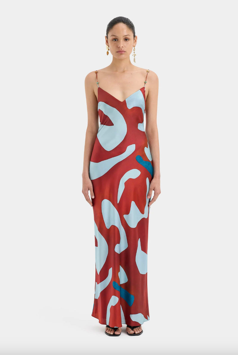 Rent the Frankie Printed Silk Slip Dress by SIR the Label at Rites