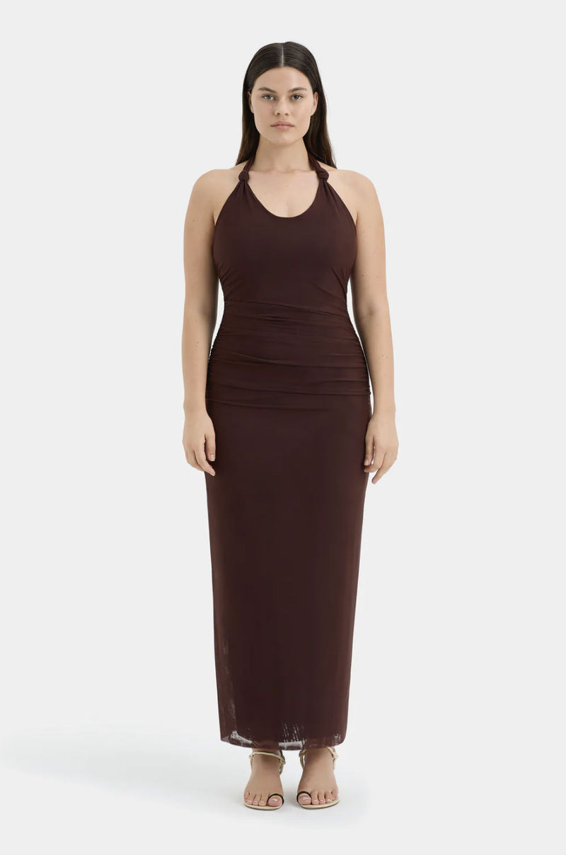 sir jacques knot midi dress SIR Jacques Knot Midi Dress Olive Size 8