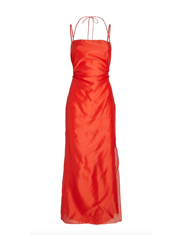 Rent the SIR Luciela Cutout Midi Dress in red at Rites