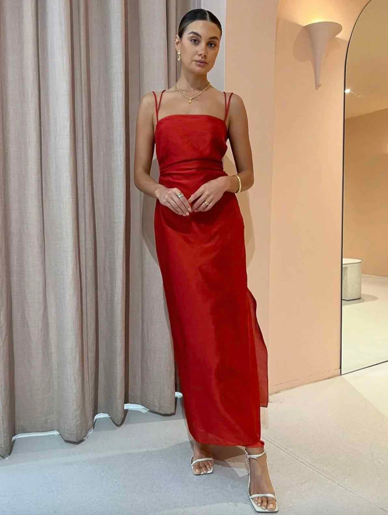 red sir dress SIR. Elodie Off Shoulder Mini Dress in Red